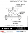 RubberPartsCatalog.com - LORD Corporation Machinery Mount J-5984-11 RUBBER-PARTS-CATALOG-DELTA-FLEX-LORD-CORPORATION-VIBRATION-ISOLATER-Machinery-Mounts-LATTICE-MOUNT-J-5984-11
