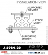 RubberPartsCatalog.com - LORD Corporation Machinery Mount J-5984-20 RUBBER-PARTS-CATALOG-DELTA-FLEX-LORD-CORPORATION-VIBRATION-ISOLATER-Machinery-Mounts-LATTICE-MOUNT-J-5984-20