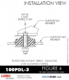 RubberPartsCatalog.com - LORD Corporation Plateform Mount 100PDL-3 RUBBER-PARTS-CATALOG-DELTAFLEX-Vibration-Isolator-LORD-Corporation-PLATEFORM-MOUNT-SERIES-DIAMOND-100PDL-3