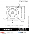 RubberPartsCatalog.com - LORD Corporation Plateform Mount 100PHL-2 RUBBER-PARTS-CATALOG-DELTAFLEX-Vibration-Isolator-LORD-PLATEFORM-MOUNT-SERIES-HOLDER-100PHL-2