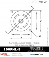 RubberPartsCatalog.com - LORD Corporation Plateform Mount 100PHL-8 RUBBER-PARTS-CATALOG-DELTAFLEX-Vibration-Isolator-LORD-PLATEFORM-MOUNT-SERIES-HOLDER-100PHL-8