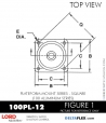 RubberPartsCatalog.com - LORD Corporation Plateform Mount 100PL-12 RUBBER-PARTS-CATALOG-DELTAFLEX-Vibration-Isolator-LORD-Corporation-PLATEFORM-MOUNT-SERIES-Square-100PL-12