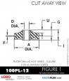 RubberPartsCatalog.com - LORD Corporation Plateform Mount 100PL-12 RUBBER-PARTS-CATALOG-DELTAFLEX-Vibration-Isolator-LORD-Corporation-PLATEFORM-MOUNT-SERIES-Square-100PL-12