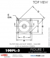 RubberPartsCatalog.com - LORD Corporation Plateform Mount 100PL-3 RUBBER-PARTS-CATALOG-DELTAFLEX-Vibration-Isolator-LORD-Corporation-PLATEFORM-MOUNT-SERIES-Square-100PL-3