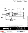 RubberPartsCatalog.com - LORD Corporation Plateform Mount 100PL-3 RUBBER-PARTS-CATALOG-DELTAFLEX-Vibration-Isolator-LORD-Corporation-PLATEFORM-MOUNT-SERIES-Square-100PL-3