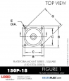 RubberPartsCatalog.com - LORD Corporation Plateform Mount 150P-18 RUBBER-PARTS-CATALOG-DELTAFLEX-Vibration-Isolator-LORD-Corporation-PLATEFORM-MOUNT-SERIES-Square-150P-18