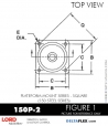RubberPartsCatalog.com - LORD Corporation Plateform Mount 150P-2 RUBBER-PARTS-CATALOG-DELTAFLEX-Vibration-Isolator-LORD-Corporation-PLATEFORM-MOUNT-SERIES-Square-150P-2