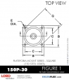 RubberPartsCatalog.com - LORD Corporation Plateform Mount 150P-30 RUBBER-PARTS-CATALOG-DELTAFLEX-Vibration-Isolator-LORD-Corporation-PLATEFORM-MOUNT-SERIES-Square-150P-30