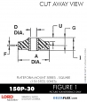 RubberPartsCatalog.com - LORD Corporation Plateform Mount 150P-30 RUBBER-PARTS-CATALOG-DELTAFLEX-Vibration-Isolator-LORD-Corporation-PLATEFORM-MOUNT-SERIES-Square-150P-30