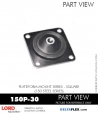 RubberPartsCatalog.com - LORD Corporation Plateform Mount 150P-30 RUBBER-PARTS-CATALOG-DELTAFLEX-Vibration-Isolator-LORD-Corporation-PLATEFORM-MOUNT-SERIES-Square-150P-30