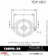 RubberPartsCatalog.com - LORD Corporation Plateform Mount 150PD-24 RUBBER-PARTS-CATALOG-DELTAFLEX-Vibration-Isolator-LORD-Corporation-PLATEFORM-MOUNT-SERIES-DIAMOND-150PD-24