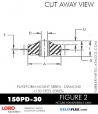 RubberPartsCatalog.com - LORD Corporation Plateform Mount 150PD-30 RUBBER-PARTS-CATALOG-DELTAFLEX-Vibration-Isolator-LORD-Corporation-PLATEFORM-MOUNT-SERIES-DIAMOND-150PD-30