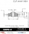 RubberPartsCatalog.com - LORD Corporation Plateform Mount 150PD-6 RUBBER-PARTS-CATALOG-DELTAFLEX-Vibration-Isolator-LORD-Corporation-PLATEFORM-MOUNT-SERIES-DIAMOND-150PD-6