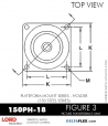 RubberPartsCatalog.com - LORD Corporation Plateform Mount 150PH-18 RUBBER-PARTS-CATALOG-DELTAFLEX-Vibration-Isolator-LORD-PLATEFORM-MOUNT-SERIES-HOLDER-150PH-18