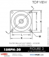 RubberPartsCatalog.com - LORD Corporation Plateform Mount 150PH-30 RUBBER-PARTS-CATALOG-DELTAFLEX-Vibration-Isolator-LORD-PLATEFORM-MOUNT-SERIES-HOLDER-150PH-30