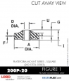 RubberPartsCatalog.com - LORD Corporation Plateform Mount 200P-20 RUBBER-PARTS-CATALOG-DELTAFLEX-Vibration-Isolator-LORD-Corporation-PLATEFORM-MOUNT-SERIES-Square-200P-20