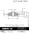 RubberPartsCatalog.com - LORD Corporation Plateform Mount 200PD-15 RUBBER-PARTS-CATALOG-DELTAFLEX-Vibration-Isolator-LORD-Corporation-PLATEFORM-MOUNT-SERIES-DIAMOND-200PD-15