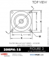 RubberPartsCatalog.com - LORD Corporation Plateform Mount 200PH-15 RUBBER-PARTS-CATALOG-DELTAFLEX-Vibration-Isolator-LORD-PLATEFORM-MOUNT-SERIES-HOLDER-200PH-15