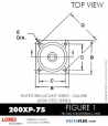 RubberPartsCatalog.com - LORD Corporation Plateform Mount 200XP-75 RUBBER-PARTS-CATALOG-DELTAFLEX-Vibration-Isolator-LORD-Corporation-PLATEFORM-MOUNT-SERIES-Square-200XP-75