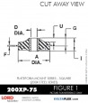 RubberPartsCatalog.com - LORD Corporation Plateform Mount 200XP-75 RUBBER-PARTS-CATALOG-DELTAFLEX-Vibration-Isolator-LORD-Corporation-PLATEFORM-MOUNT-SERIES-Square-200XP-75