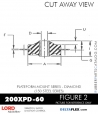 RubberPartsCatalog.com - LORD Corporation Plateform Mount 200XPD-60 RUBBER-PARTS-CATALOG-DELTAFLEX-Vibration-Isolator-LORD-Corporation-PLATEFORM-MOUNT-SERIES-DIAMOND-200XPD-60