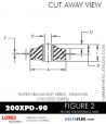 RubberPartsCatalog.com - LORD Corporation Plateform Mount 200XPD-90 RUBBER-PARTS-CATALOG-DELTAFLEX-Vibration-Isolator-LORD-Corporation-PLATEFORM-MOUNT-SERIES-DIAMOND-200XPD-90