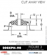 RubberPartsCatalog.com - LORD Corporation Plateform Mount 200XPH-90 RUBBER-PARTS-CATALOG-DELTAFLEX-Vibration-Isolator-LORD-PLATEFORM-MOUNT-SERIES-HOLDER-200XPH-90