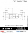 RubberPartsCatalog.com - LORD Corporation Two Piece Mount CB-2201-1 Rubber-Parts-Catalog-Delta-Flex-LORD-Corporation-Two-piece-mount-cb-2200-series-CB-2201-1