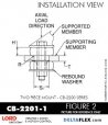 RubberPartsCatalog.com - LORD Corporation Two Piece Mount CB-2201-1 Rubber-Parts-Catalog-Delta-Flex-LORD-Corporation-Two-piece-mount-cb-2200-series-CB-2201-1