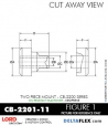 RubberPartsCatalog.com - LORD Corporation Two Piece Center Bonded Mount CB-2200 Series - OIL RESISTANT CB-2201-11 Rubber-Parts-Catalog-com-LORD-Corporation-Two-Piece-Center-Bonded-Mount-CB-2200-Series-OIL-RESISTANT-CB-2201-11