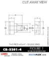 RubberPartsCatalog.com - LORD Corporation Two Piece Mount CB-2201-4 Rubber-Parts-Catalog-Delta-Flex-LORD-Corporation-Two-piece-mount-cb-2200-series-CB-2201-4