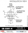 RubberPartsCatalog.com - LORD Corporation Two Piece Mount CB-2201-4 Rubber-Parts-Catalog-Delta-Flex-LORD-Corporation-Two-piece-mount-cb-2200-series-CB-2201-4