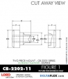 RubberPartsCatalog.com - LORD Corporation Two Piece Center Bonded Mount CB-2200 Series - OIL RESISTANT CB-2202-11 Rubber-Parts-Catalog-com-LORD-Corporation-Two-Piece-Center-Bonded-Mount-CB-2200-Series-OIL-RESISTANT-CB-2202-11