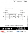 RubberPartsCatalog.com - LORD Corporation Two Piece Mount CB-2204-1 Rubber-Parts-Catalog-Delta-Flex-LORD-Corporation-Two-piece-mount-cb-2200-series-CB-2204-1