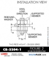 RubberPartsCatalog.com - LORD Corporation Two Piece Mount CB-2204-1 Rubber-Parts-Catalog-Delta-Flex-LORD-Corporation-Two-piece-mount-cb-2200-series-CB-2204-1