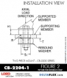 RubberPartsCatalog.com - LORD Corporation Two Piece Mount CB-2204-1 Rubber-Parts-Catalog-Delta-Flex-LORD-Corporation-Two-piece-mount-cb-2200-series-CB-2204-1