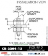 RubberPartsCatalog.com - LORD Corporation Two Piece Center Bonded Mount CB-2200 Series - OIL RESISTANT CB-2204-13 Rubber-Parts-Catalog-com-LORD-Corporation-Two-Piece-Center-Bonded-Mount-CB-2200-Series-OIL-RESISTANT-CB-2204-13