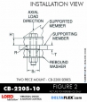 RubberPartsCatalog.com - LORD Corporation Two Piece Center Bonded Mount CB-2200 Series - CB-2205-10 Rubber-Parts-Catalog-com-LORD-Corporation-Two-Piece-Center-Bonded-Mount-CB-2200-Series-CB-2205-10