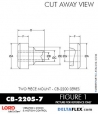 RubberPartsCatalog.com - LORD Corporation Two Piece Center Bonded Mount CB-2200 Series - CB-2205-7 Rubber-Parts-Catalog-com-LORD-Corporation-Two-Piece-Center-Bonded-Mount-CB-2200-Series-CB-2205-7