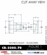 RubberPartsCatalog.com - LORD Corporation Two Piece Center Bonded Mount CB-2200 Series - cb-2205-70 Rubber-Parts-Catalog-com-LORD-Corporation-Two-Piece-Center-Bonded-Mount-CB-2200-Series-cb-2205-70