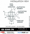 RubberPartsCatalog.com - LORD Corporation Two Piece Center Bonded Mount CB-2200 Series - cb-2205-70 Rubber-Parts-Catalog-com-LORD-Corporation-Two-Piece-Center-Bonded-Mount-CB-2200-Series-cb-2205-70