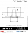 RubberPartsCatalog.com - LORD Corporation Two Piece Mount CBB35-2-7 Rubber-Parts-Catalog-Delta-Flex-LORD-Corporation-two-piece-mounts-CBB-CBC-CBB35-2-7