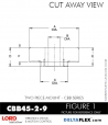 RubberPartsCatalog.com - LORD Corporation Two Piece Mount CBB45-2-9 Rubber-Parts-Catalog-Delta-Flex-LORD-Corporation-two-piece-mounts-CBB-CBC-CBB45-2-9