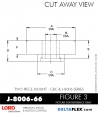 RubberPartsCatalog.com - LORD Corporation Two Piece Mount J-8006-66 Rubber-Parts-Catalog-Delta-Flex-LORD-Corporation-two-piece-mounts-CBB-CBC-J-8006-66