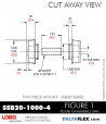 RubberPartsCatalog.com - LORD Corporation Two Piece Mount SSB20-1000-4 Rubber-Parts-Catalog-Delta-Flex-LORD-Corporation-Two-Piece-Mount-SSB20-1000-4