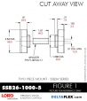 RubberPartsCatalog.com - LORD Corporation Two Piece Mount SSB26-1000-5 Rubber-Parts-Catalog-Delta-Flex-LORD-Corporation-Two-Piece-Mount-SSB26-1000-5
